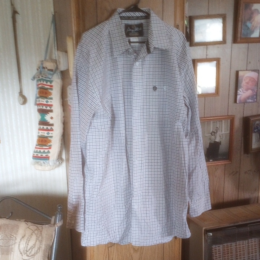 WRANGLER GEORGE STRAIGHT Men's Checkered Button-Up Shirt